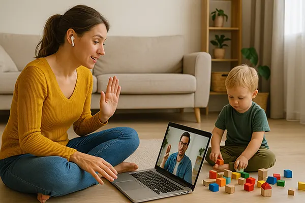 Travail à distance enfant