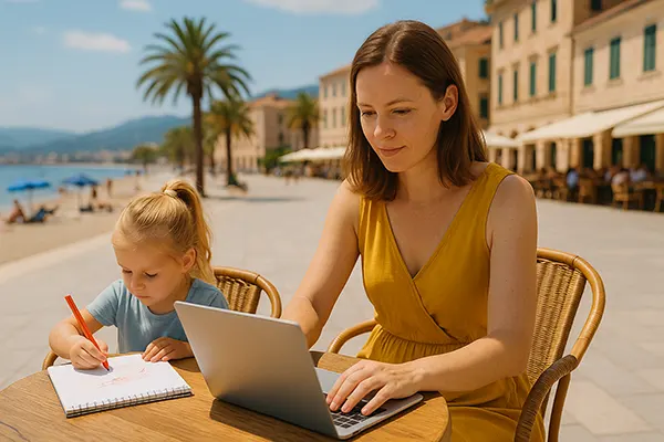 Digital nomad family