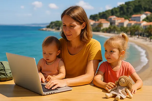 Digital nomad family
